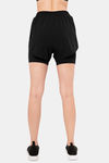 Amante High Rise Anti Microbial Shorts - Jet Black — thumbnail 3